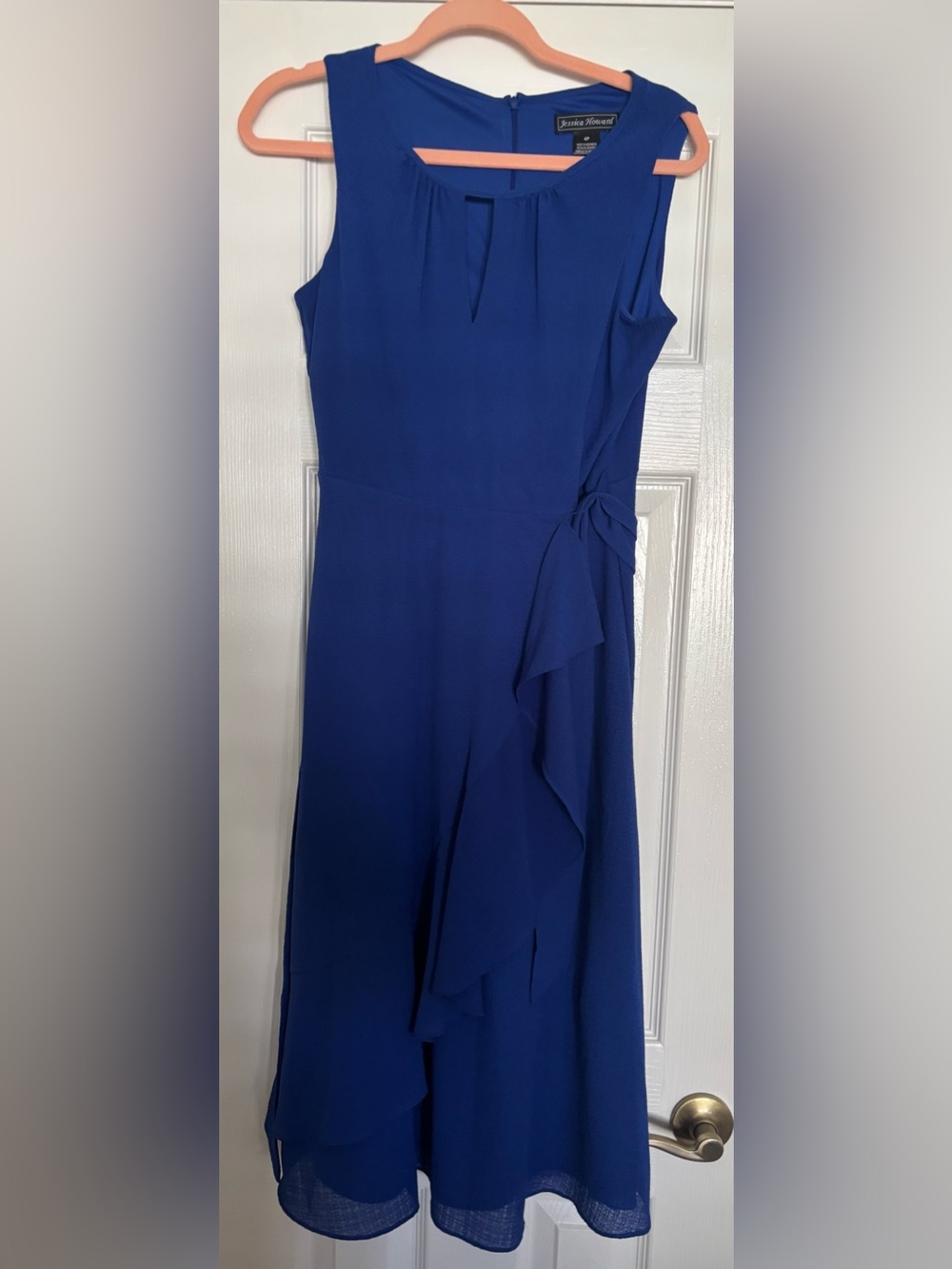 Petite Royal Blue Sleeveless Midi Dress